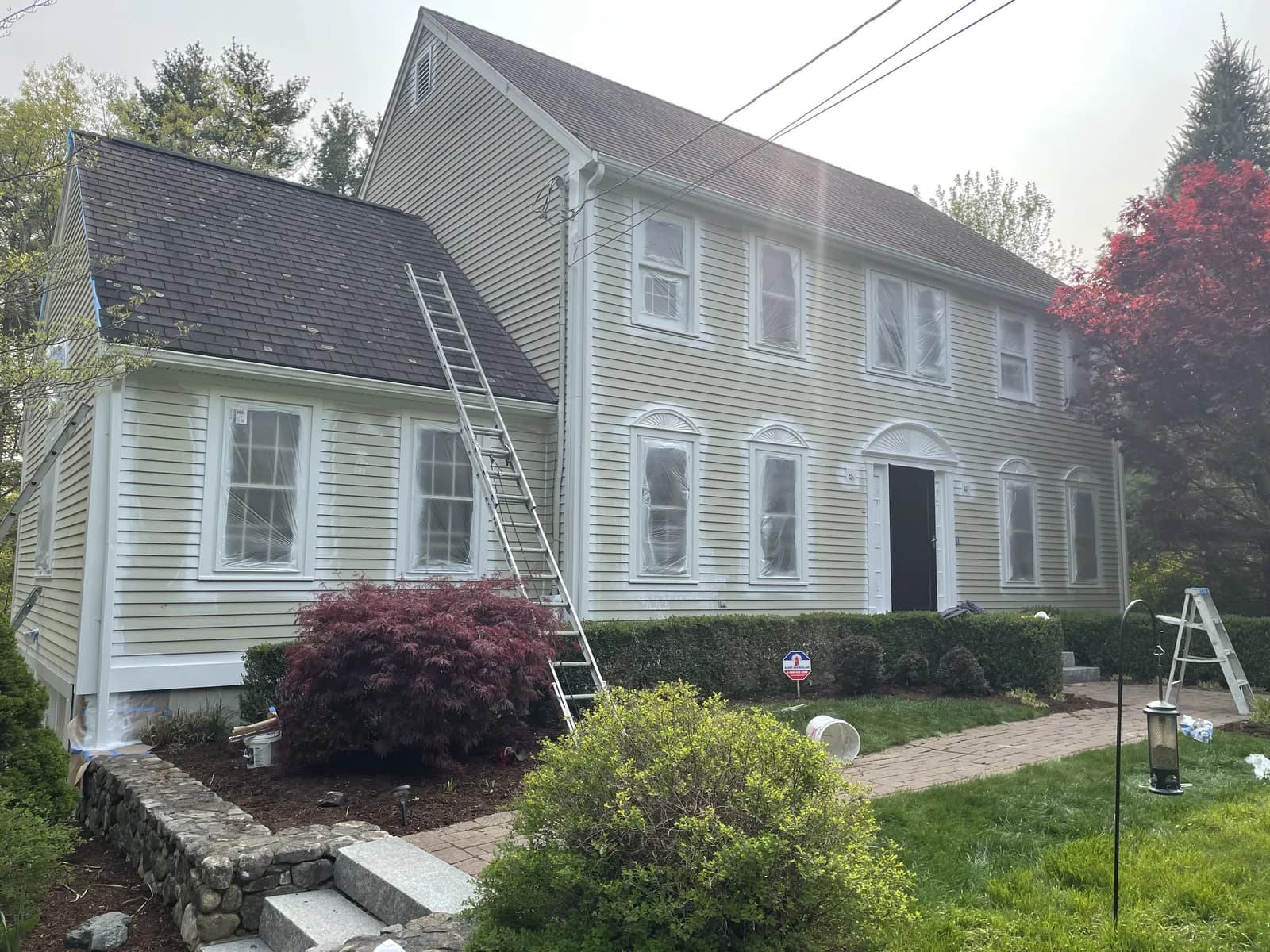 Home exterior before and after – before